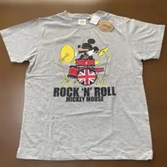 ミッキーマウス ロックバンド Tシャツ グレー