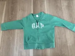 GAP ミントグリーン ジップアップ トレーナー　パーカー　90
