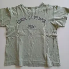 COMME CA DU MODE　キッズTシャツ130サイズカーキバックプリント