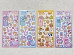 【平成はっぴーフォンステッカー 4枚セット】 平成レトロキャラクター シール