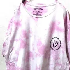 ケミストリー スマイル ロゴ 総柄 Tシャツ タイダイ XL 古着