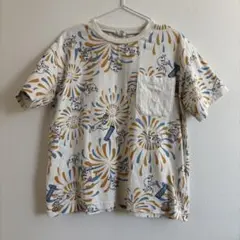 BREEZE DOD ウサギ 花火 ポケットTシャツ 鳥獣戯画 110 キッズ