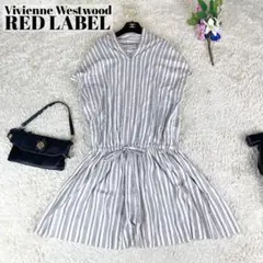 VivienneWestwood❁ワンピース ストライプ ノースリーブ グレー