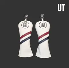 ヘッドカバー ユーティリティ UT 2個 番手タグ トリコロールカラー