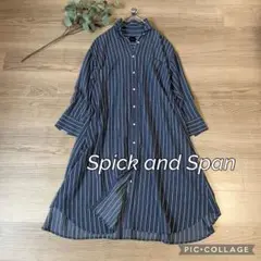 Spick & Span EMMETEX ストライプシャツワンピース