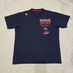DESCENTE　デサント　プラクティス　Tシャツ　O　ネイビー