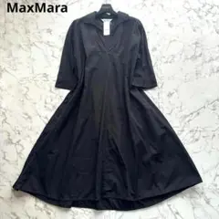 美品♡マックスマーラ ロング シャツワンピース オープンカラー 白タグ 40 L