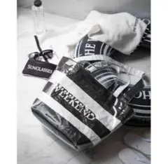 The weekend hotel トートバッグ　stripe pvc bag