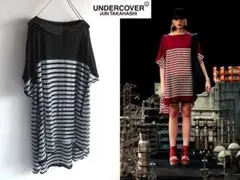 アンダーカバー 2011SS キュプラシフォン ボーダー ワンピース 1 黒
