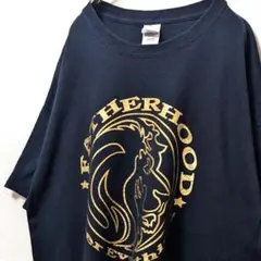 ギルダンファザーフッドオーバーエブリシング ロゴ Tシャツブラック黒XL古着