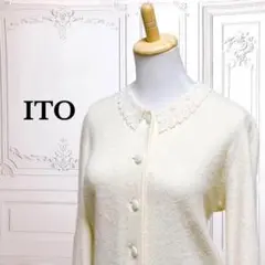 『ITO』カーディガン/セーター【F】白 ホワイト/ニット フェミニン 日本製