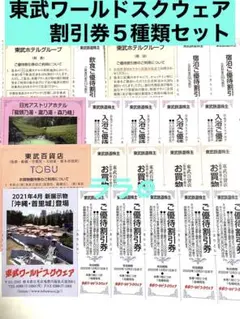 東武ワールドスクウェア 5種類 チケット 入館券 セット