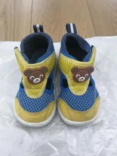 MIKI HOUSE ベビーサンダル 13cm 青/黄