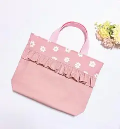 辞書バッグʚ♥ɞピンク　お道具袋　サブバッグ　ハンドメイド　小さめレッスンバッグ