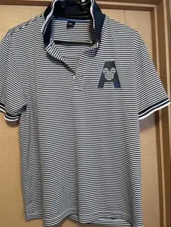 Disney ストライプ ポロシャツ Mサイズ