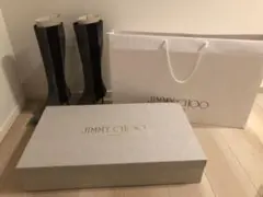 ジミーチュウ JIMMY CHOO ロングブーツ 美脚 ブラック グレージュ