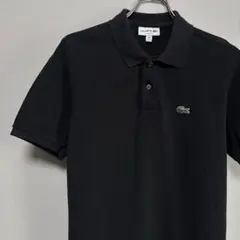 黒 LACOSTE ラコステ ポロシャツ Tシャツ FR3 M相当 ブラック