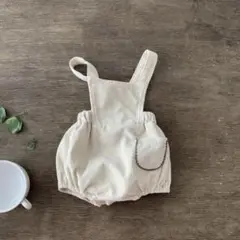 べべホリック　サロペット　Mサイズ アイボリー　ベビー服　秋服