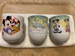 未使用 ディズニー 七夕 お正月 限定 スーベニア 湯呑み カップ 3個セット