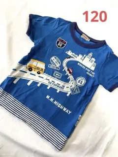 美品　ミキハウス Tシャツ 120 ブルー