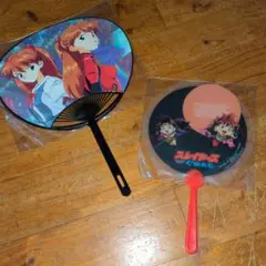 新世紀エヴァンゲリオン うちわ アスカ・シンジ
