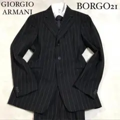 【最高級】BORGO21 ジョルジオアルマーニ 黒タグ セットアップスーツ 48