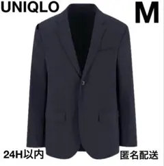 【美品】ユニクロ 感動ジャケット ストレッチ テーラードジャケット 紺 M