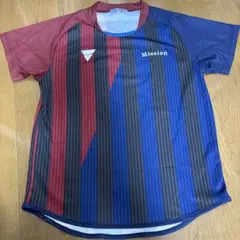 新品　特注　ヴィクタス　Mission 半袖ウェア 赤青ストライプ 男女兼用XS