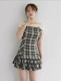 ANDMARY Karen check mini dress