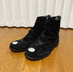 15SS メタルトゥ サイドジップ スエードレザーブーツ L