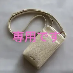 BAYFLOW スマホショルダーバッグ クリーム色 合成皮革