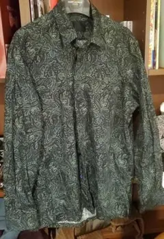 LANVINcollection　柄シャツ　グリーン　サイズ50