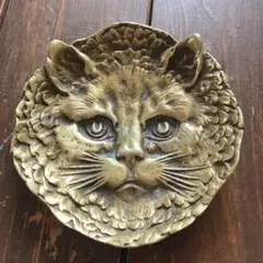 フランスアンティーク猫プレート　アスティエ　真鍮　美しい毛並みレア　質重視な方へ フランスアンティーク猫プレート アスティエ 真鍮 美しい毛並み