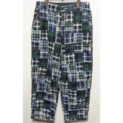 BEAMS JAPAN マドラスチェック パッチワーク イージーパンツ M 美品