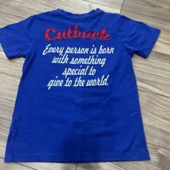 Cutback Tシャツ 青色 バックプリント140