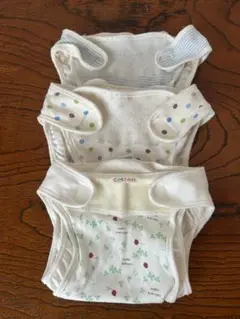 コットン製ベビーおむつカバー3枚セット