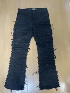 R3bêl black all damage denim