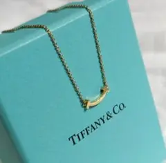 TIFFANYティファニー イエローゴールド ミニスマイルネックレス