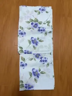 女性用浴衣　水色　花柄