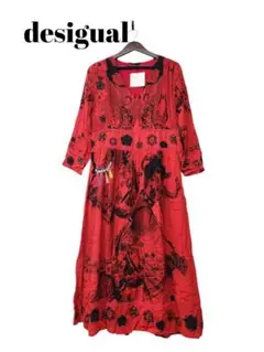 79335　desigual　タグ付　檀れい着用　ロングワンピース