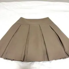 LOWRYSFARM ベージュ プリーツスカート サイドファスナー