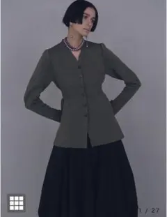 UN3D ボリュームスリーブニットカーデ VOLUME SLEEVE KT CD