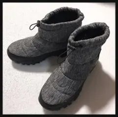 ꒰未使用꒱撥水加工 防寒 メンズ ショートブーツ 25.5cm 白黒 モノトーン