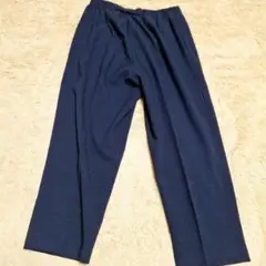 ノーブランド スラックス カジュアル パンツ ネイビー【２XL】