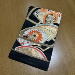 豪華！金糸刺繍　扇　着物　帯　1684