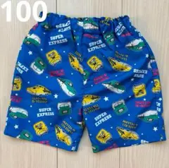 【スーパーエクスプレス】新幹線 はやぶさ サーフパンツ 水着 青 100