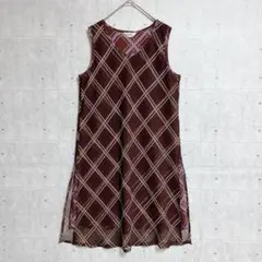 【La Plata】ノースリーブワンピース　(15ABR) レトロ　クラシカル
