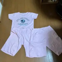 ピンク Tシャツとショートパンツセット 160 Mサイズおまけズボン