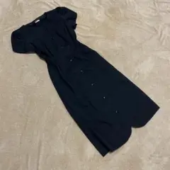 アルファビー(size38)ロングワンピース　ストライプワンピース　ブラック