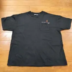 Dally habit 犬の散歩 黒 Lサイズ Tシャツ ポケット付き